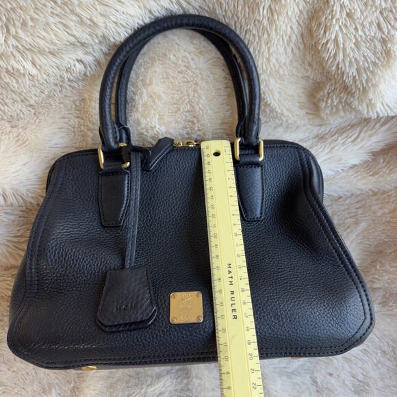 MCM Pebbled Leather Two-Way Handbag - Black - Picture 5 of 15